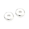 Brass Spacer Beads, Flat Round, Long-Lasting Plated, Lead Free & Cadmium Free, Rack Plating, 925 Sterling Silver Plated, 6x1.5mm, Hole: 1.5mm
