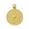 304 Stainless Steel Pendants, Flat Round Charms, Ion Plating(IP), Real 18K Gold Plated, 20x15mm