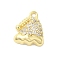 Brass Micro Pave Cubic Zirconia Charms, Christmas Hat, Golden, 12x9.5x3mm, Hole: 1.4mm