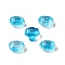 Glass Beads, Mushroom, Deep Sky Blue, 14.5x17x12mm, Hole: 1.2mm