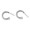 201 Stainless Steel Stud Earring, with 316 Surgical Stainless Steel Pin, Stainless Steel Color, 14x19x3.5mm, Pin: 0.8mm