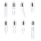 arricraft 16 Pcs Glass Bottle Pendants, 8 Styles Clear Glass Wish Bottle Vial Pendant Small Wish Spell Jar Charms Mini Drifting Bottles Hanging Tube Brass Screw Cap for Necklace Jewelry Making