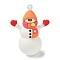Christmas Theme PVC Pendants, Snowman, 56x42x23.5mm, Hole: 2mm