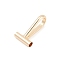 Brass Transfer, Real 14K Gold Plated, 22x12x9mm, Hole: 3mm