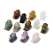 Natural Gemstone Mice Display Decorations, Figurine Home Decoration, Feng Shui Energy Stone Gift for Home Office Desktop Decoration, 25~27x12~13.5x17~19mm