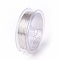 Round Copper Wire for Jewelry Making, with Spool, Silver, 24 Gauge, 0.5mm, about 60m/roll