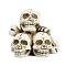 Halloween Resin Display Decoration, Micro Landscape Dollhouse Accessories, Pretending Prop Decorations, Skull, 26x23.5x21mm