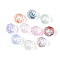 Baking Painted Transparent Glass Beads, Rondelle, Faceted, Mixed Color, 9.5~10x7.5~8mm, Hole: 1.6mm