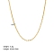 Stainless Steel Cable Chain Necklaces, Golden, 16.54 inch(42cm)