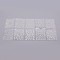 3D Nail Art Stickers Decals, DIY Nail Art Decoration, Flower Pattern, White, 62.5x53x1mm, 10sheets/set
