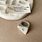 Resin Finger Rings for Women, Triangle, White, US Size 7 1/4(17.5mm)