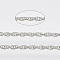 Soldered Brass Coated Iron Rope Chains, with Spool, Platinum, 2x1.4x0.3mm, about 39.37 Feet(12m)/roll