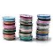Polyester Metallic Cord, with Fish Thread Inner, Round, Mixed Color, 1mm