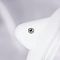 201 Stainless Steel Micro Pave Clear Cubic Zirconia Nose Studs, Stainless Steel Color, Peace Sign, 7mm