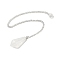 Natural Quartz Crystal Cone Pointed Dowsing Pendulums, with Silver Plated Iron Curb Chains, Faceted, 210~215mm
