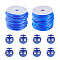 DIY Jewelry Making Kits, including Hollow Pipe PVC Tubular Synthetic Rubber Cord, Plastic Cord Locks & Spool, Marine Blue