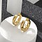 Frosted 304 Stainless Steel Huggie Hoop Earrings for Women, with 316 Stainless Steel Pins, Ion Plating(IP), Ring, Golden, 17.5x4mm