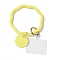 Silicone Loop Phone Lanyard, Wrist Lanyard Strap with Plastic & Alloy Keychain Holder, Yellow, 19.5cm