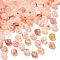 Transparent Acrylic Beads, Flat Round, Salmon, 9x5mm, Hole: 2mm, about 1650~1680pcs/500g