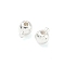 Brass Crimp Beads, Round, Long-Lasting Plated, Lead Free & Cadmium Free, Rack Plating, 925 Sterling Silver Plated, 4.5x3.4x3mm, Hole: 0.8mm