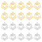 UNICRAFTALE 20pcs 2 Colors Pentagon Charms Stainless Steel Hollow Pendants Dangle Hypoallergenic Charms for DIY jewelry Making