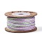 30M Segment Dyed Macrame Cotton Cord, Round Braided Rope, for Wall Hanging, Crafts, Gift Wrapping, Lilac, 1mm, about 32.81 Yards(30m)/Roll