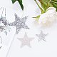 PandaHall Elite 6 pcs 3 Sizes Star Crystal Glitter Rhinestone Stickers Iron on Stickers Bling Star Patches for Dress Home Decoration PH-RGLA-G013-02-4
