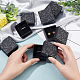 SUPERFINDINGS 24pcs Cardboard Jewelry Boxes 5.3x5.3cm Hot Stamping Jewelry Cardboard Boxes with Sponge Constellation Pattern Gift Packaging Boxes for Rings Pendants Earrings Necklaces CON-FH0001-50-3