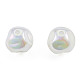 Perlas de acrílico galvanoplastia arco iris iridiscente TACR-T025-002E-6