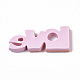 オペーク樹脂カボション  バレンタインデーのために  単語の愛  ピンク  18.5x41.5x5mm CRES-T022-18A-2