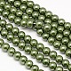 Umweltfreundliche runde Perlenstränge aus gefärbtem Glasperlen HY-A002-10mm-RB025-1