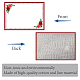 花柄の長方形の綿のリネン布のテーブルマット  レッド  45x30cm  4個/セット AJEW-WH0196-004-4