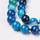Natural Dyed Agate Beads Necklaces NJEW-F139-6mm-14-2