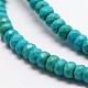 Faceted Rondelle Synthetic Turquoise Beads Strands TURQ-I015-6x4mm-06-1