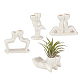 Ahandmaker 4 pieza 4 estilos mini decoraciones de exhibición de bonsai de porcelana DJEW-GA0001-12-1