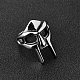 Superfindings anillo de dedo con máscara gótica anillo de acero de titanio anillo de plata personalizado para hombres y mujeres anillo de dedo punk vintage para accesorios de disfraz de cosplay RJEW-WH0001-12A-3