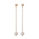 Boucles d'oreilles pendantes en perles de coquillage EJEW-JE05219-1