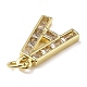Латунные микро проложить кубического циркония подвески KK-V014-01G-01-2
