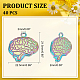 Dicosmetic 40 個 3d 脳形状ペンダント解剖学的脳チャーム人体解剖ペンダント虹色合金チャームブラブラチャーム用品生物学医学生ギフト diy ジュエリーメイキング  穴：2mm FIND-DC0001-56-2