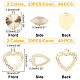 SUPERFINDINGS 80Pcs 4 Style Brass Charms KK-FH0002-94-5