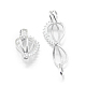 925 Sterling Silver Cage Pendants STER-L055-037P-2