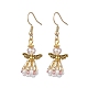 Серьги-подвески из стеклянных бусин ручной работы в виде ангела для женщин EJEW-MZ00395-02-2