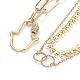 Double Layer Necklaces & Chain Necklaces Sets NJEW-JN02764-01-3