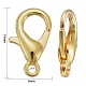 Zinc Alloy Jewelry Findings Golden Lobster Claw Clasps X-E105-G-4