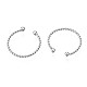 304 anello per polsino in corda intrecciata in acciaio inossidabile X-RJEW-S045-133-2