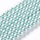 Hebras redondas de perlas de vidrio teñido ecológico HY-A002-6mm-RB043-1