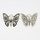 Antique Silver Tibetan Style Butterfly Pendants X-TIBEP-A18354-AS-FF-1