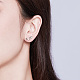 925 Sterling Silver Stud Earrings HJEW-FF0012-25-3
