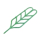 プラスチック製の庭のトレリス  葉の形のミニ登山植物トレリス  鉢植えサポート用  ミディアムシーグリーン  355x101.2x8mm TOOL-WH0021-27-2