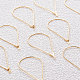BENECREAT 30 PCS 18K Gold Plated Teardrop Shape Beading Hoop Earrings for Valentine's Day KK-BC0003-72G-5